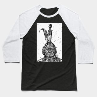 SITTING BULL ink portrait.2 Baseball T-Shirt